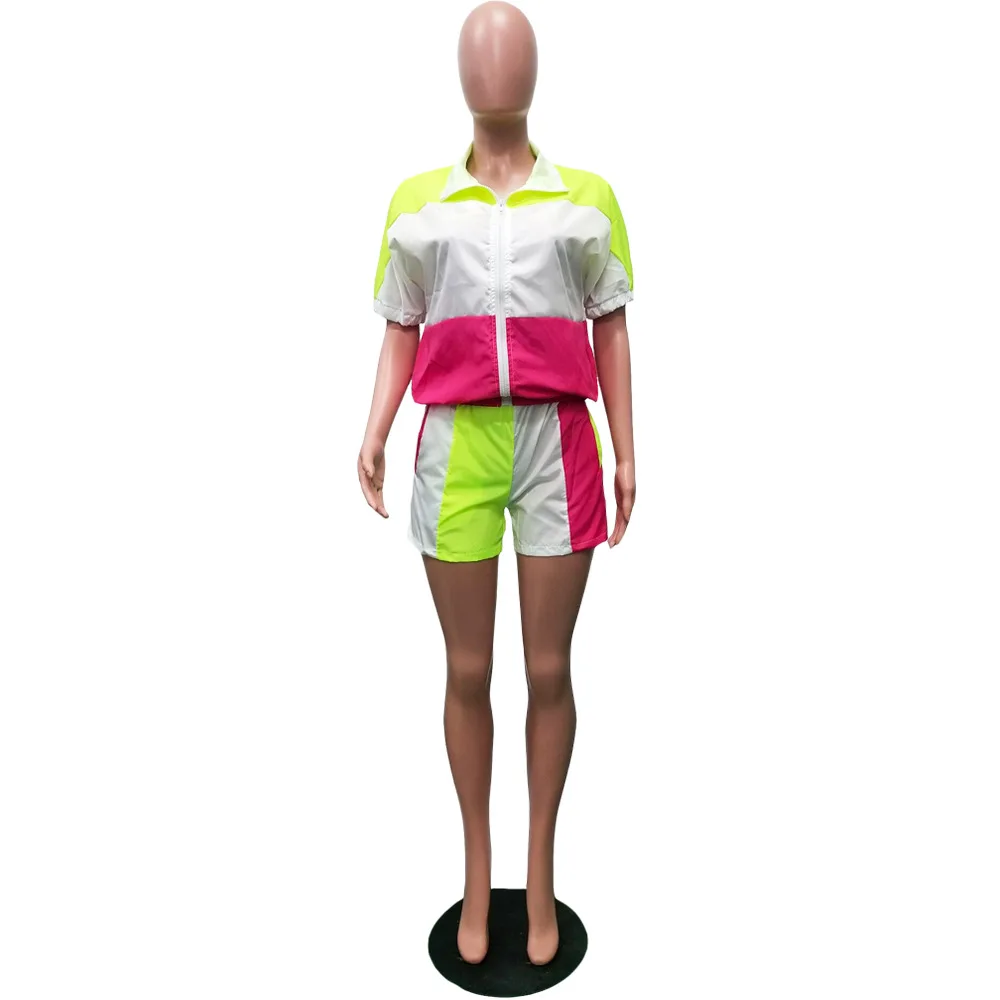 HAOYUAN размера плюс, комплект из двух предметов, праздничная летняя одежда для женщин, спортивный костюм, одинаковые комплекты, топ и байкерские шорты, комплект из 2 предметов - Цвет: rose