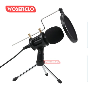 

USB Microphone PC Condenser 3.5mm Microphone Vocals Recording Studio Microphones for YouTube Video Skype Chatting Games Podcast