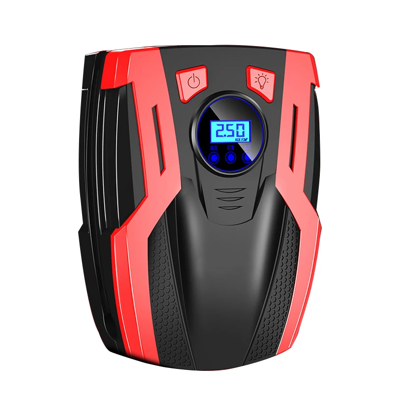 12V 35L/мин 120 Вт Портативный Автомобильный цифровой Дисплей многофункциональная электрическая шина накачивающий насос с светодиодный светильник для внедорожник седан MPV Субару Outback - Название цвета: Красный