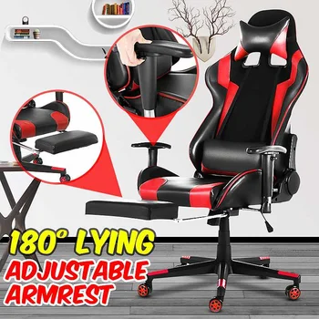 

Ergonomic Computer Office Executive Chair Leather Wcg Computer Reclining Gaming Chair Armchair with Adjustable Armrests Footrest