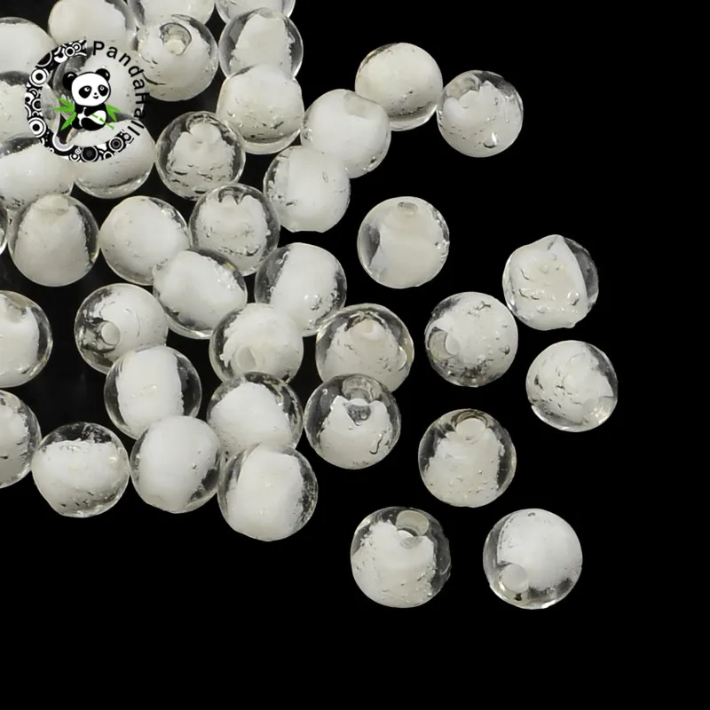 01 White Pandahall 100 шт ручной работы светящиеся бусины для ювелирных изделий браслет ожерелье сделай сам 8 мм/9~ 10 мм/12 мм отверстие: 1~ 2 мм - Цвет: 01 White