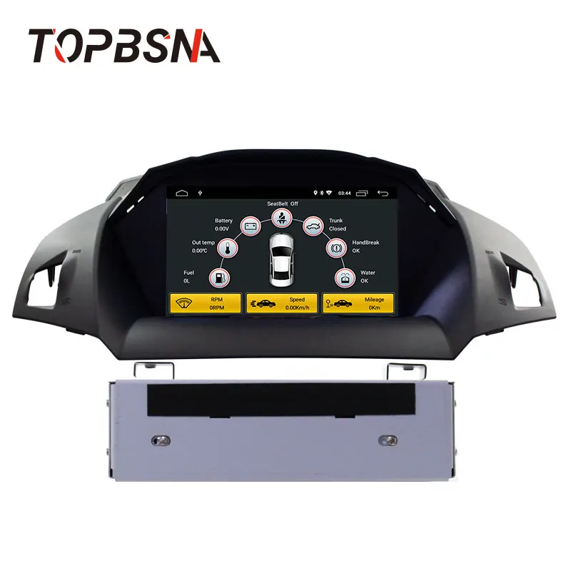 Cheap TOPBSNA Android 9.0 Car DVD Player For Ford Kuga Escape C-Max 2013 2014 2015 2016 2017 2018 1 Din Car Radio Stereo Headunit WIFI 1