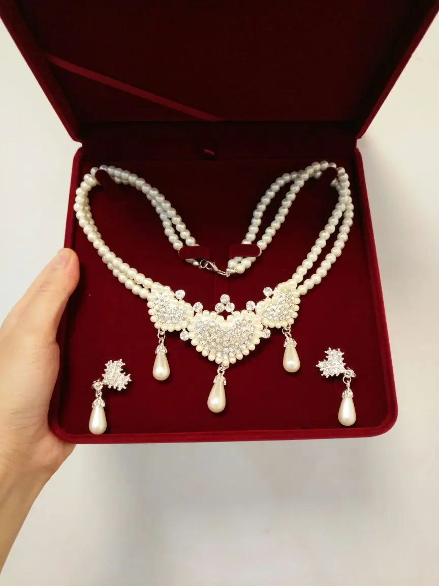 10PCS velvet Jewelry Set Box Necklace Earring Ring Gift Box Velvet Wedding Packaging Jewelry Display Storage case