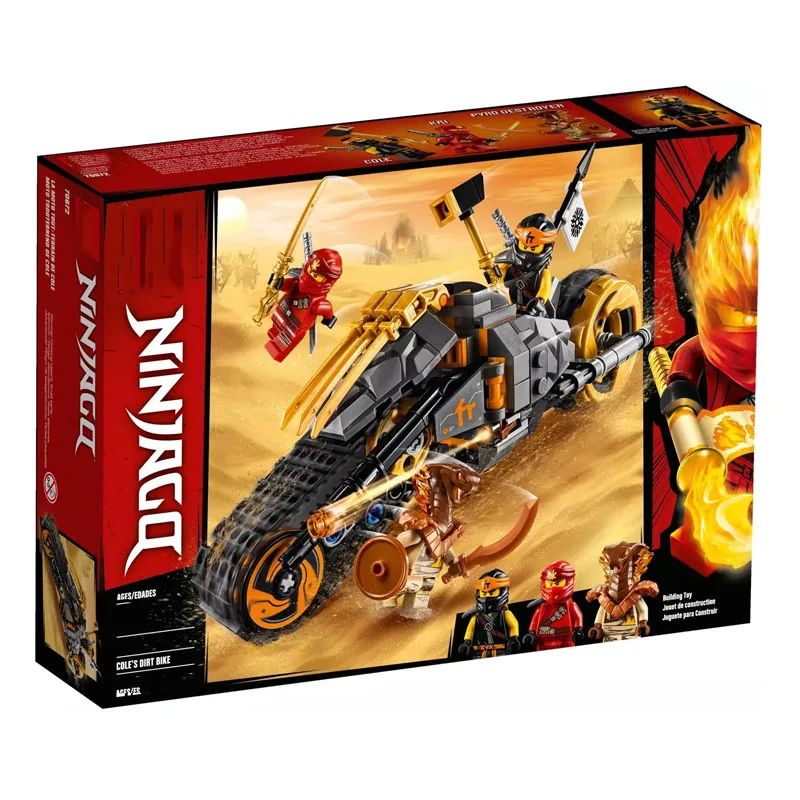 Tanie W magazynie nowa seria Ninja cegły Fire Fang kompatybilny Legoingly Ninjago 70674 70671 70672 klocki dla dzieci prezent