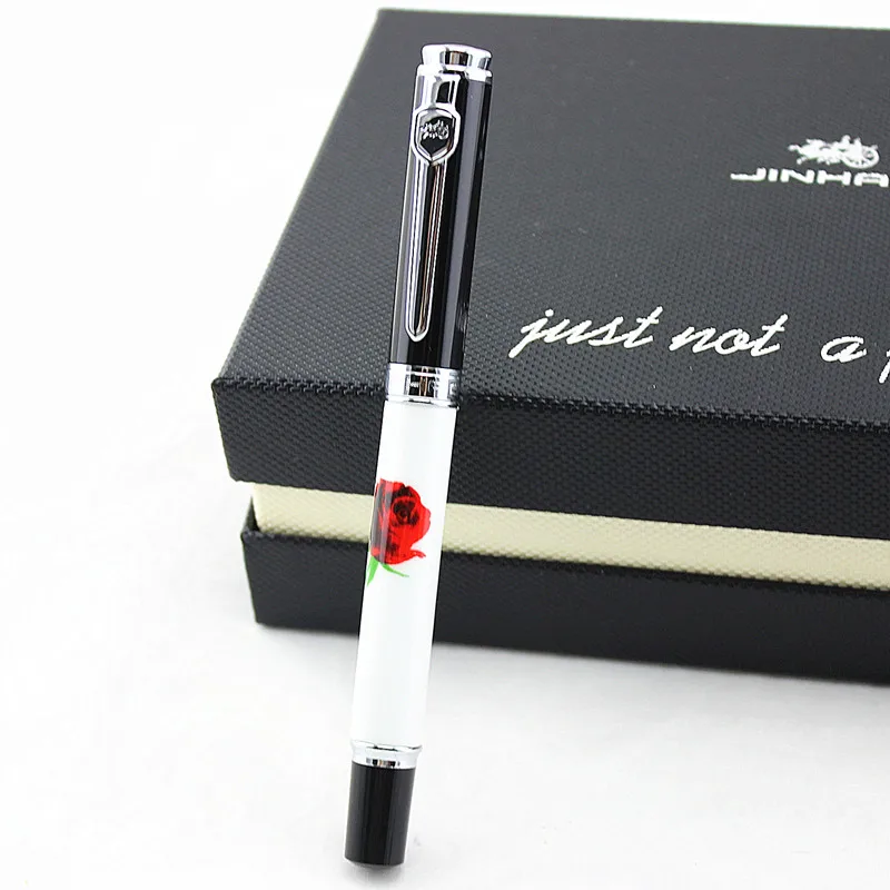 

Jinhao 159 Red Fountain Pen Silver Trim with Pen