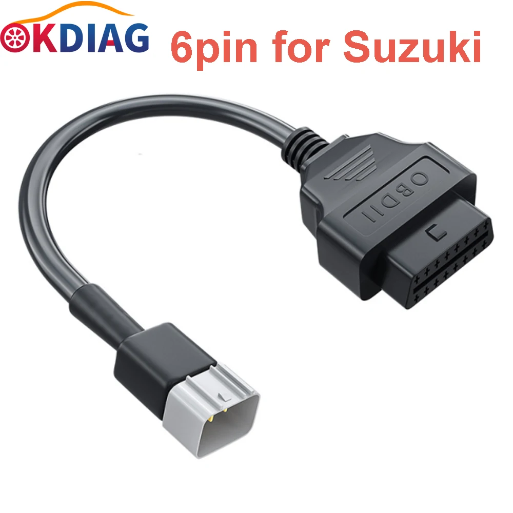 Obd Motorkerékpár -Kábel A Suzuki 6 Csapdugó Kábel -Diagnosztikai Kábel 6Pinhez Az Obd2 16 Pin -Adapter Diagnosztikai Eszköz