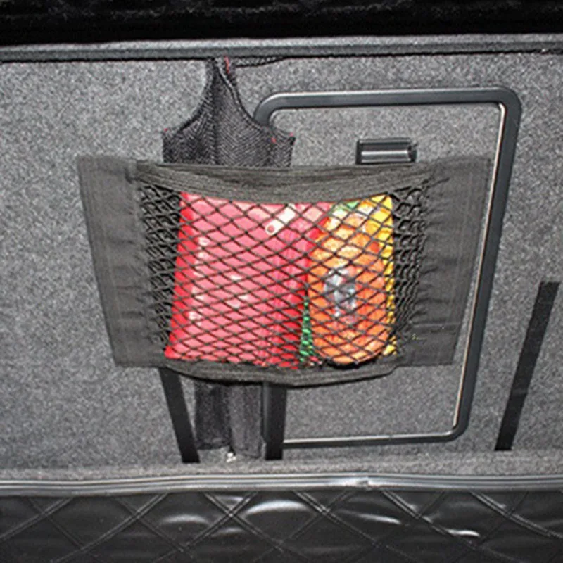 Эластичная Сетчатая Сумка для хранения на заднем сиденье БАГАЖНИКА АВТОМОБИЛЯ, сумка для хранения в автомобиле, сумка-Органайзер