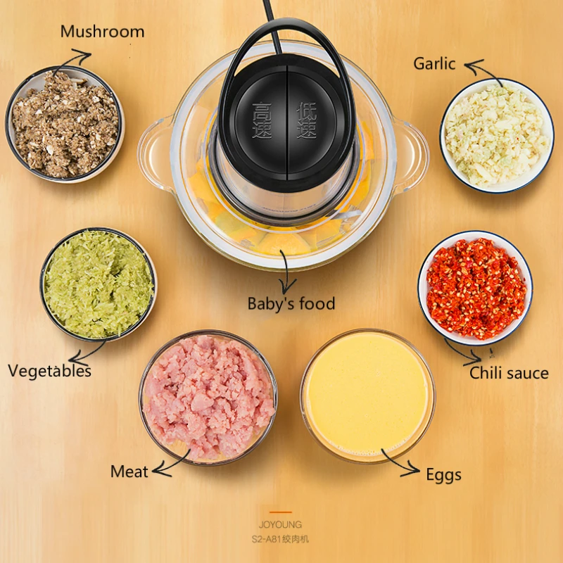 JRM0066 Jiuyang Electric Meat Grinder Household Stainless Grinder Vegetable Blender Cooking Machine Multifunctional Meat Mixer