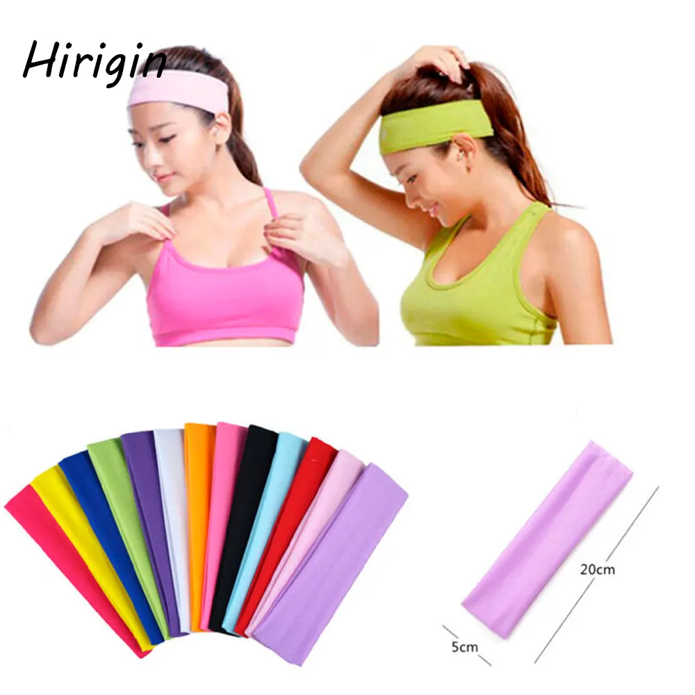 Women men sport Headband Yoga Basketball Gym Sport Stretch Head Hair Band Universal handwears running jogging Sweatband 2020 |
