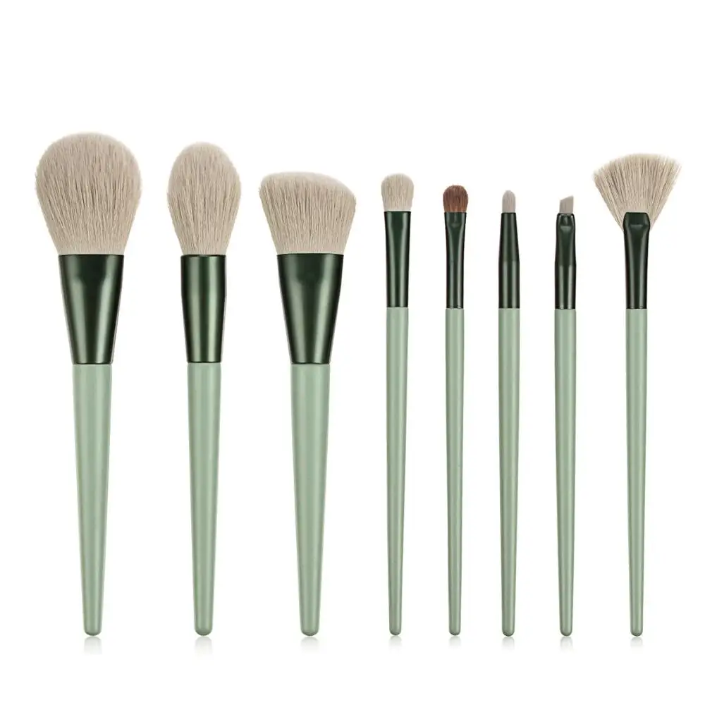 8 Pcs Mini Travel Portable Makeup Brushes Set Eye Shadow Foundation Powder Blush Lip Concealer