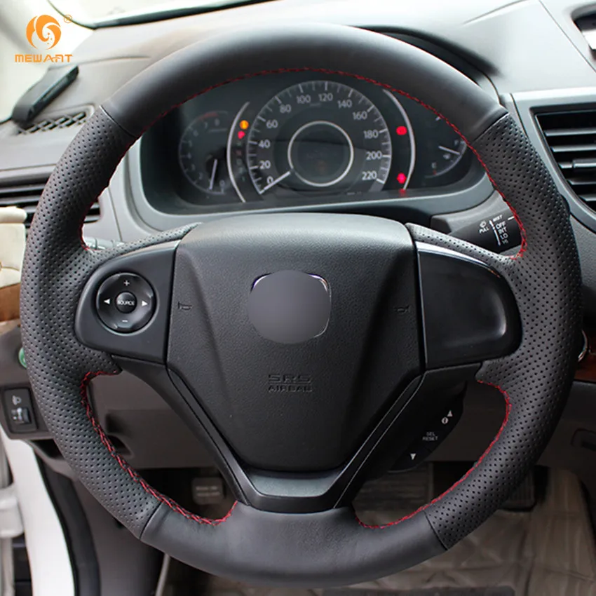 MEWANT черный чехол на руль из искусственной кожи для Honda CRV CR V 2012 2013 2014 2015 аксессуары