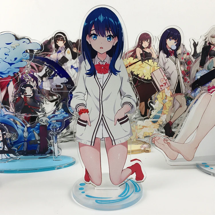 Stand Figure Japanese Anime SSSS.GRIDMAN Shinjo Akane Takarada Rikka Cosplay Acrylic Desktop Model Display Charm Decor Toy Gifts elvira costume Cosplay Costumes