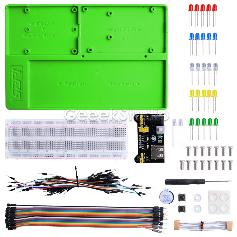 Green kit ABS эксперимент держатель платформы макет развития для Raspberry Pi 4B/3B+/3B/2B/B+, Zero/W, Mega 2560 - Цвет: Green kit