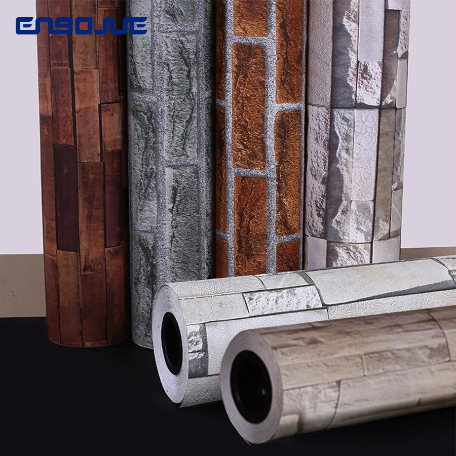 

Retro Brick Wallpaper Self-adhesive Waterproof Living Room Clothing Restaurant Facade Wall Sticker Papel De Parede 3D Wall Paper