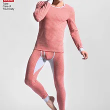 Мужской Хлопковый теплый костюм подштанники осеннее пальто Трусы Брюки с 9 точками длинное нижнее белье мужские Леггинсы B024