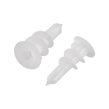 

uxcell 100pcs 15x33mm Plastic Drywall Hollow Wall Anchors Expansion Pipe White for lightweight concrete, hollow bricks