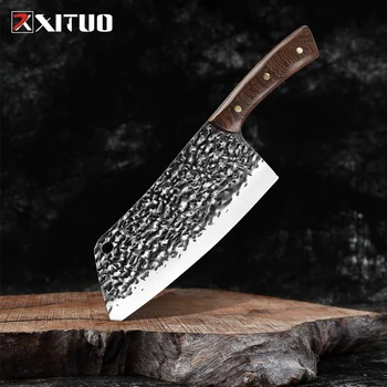 

XITUO Hand-Forged Kitchen Knife High-quality High-carbon Steel Kiritsuke Knife Meat Cleaver Ergonomically Designed Handle