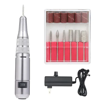 

Electric Nail Drill Set with Nail Drill Bits & Sand Bands Portable Nail Drill Machine Handpiece Manicure Pedicure Set