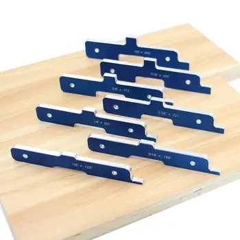 

7PCS Woodworking Precision Router Table Setup Bars Aluminum Alloy Depth Test Distance Set Up Bars