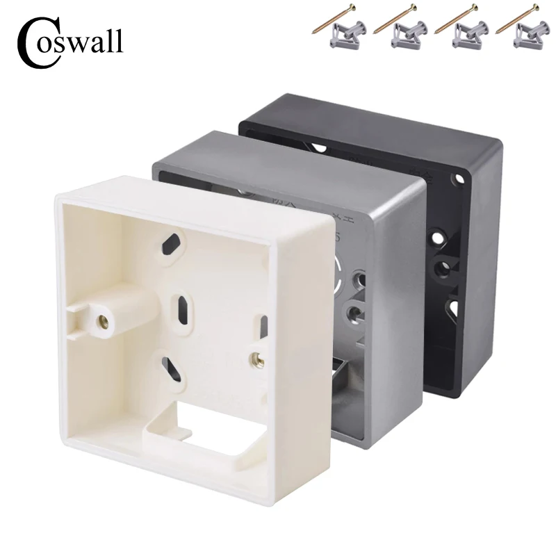 External Surface Mounting Box 86 Type for Plasterboard Gypsum Board Drywall With 4 Sets Expansion Screw