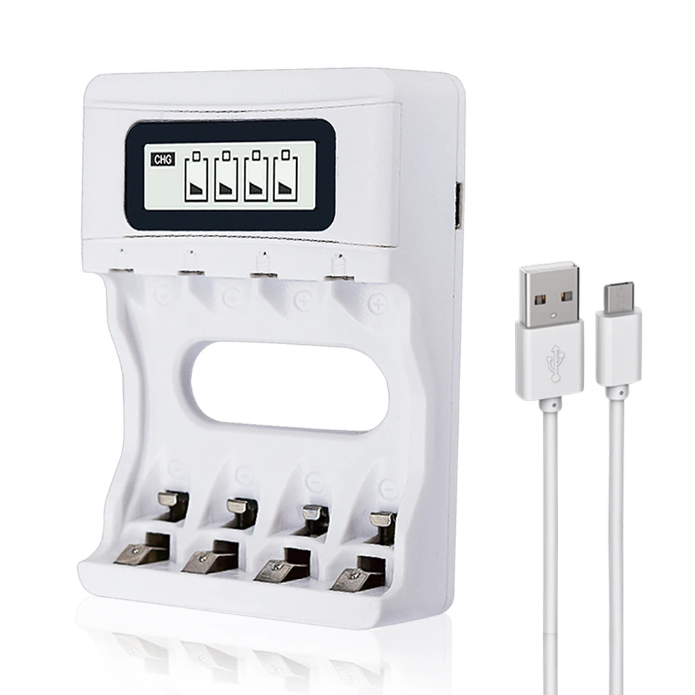 PALO 4-8 Slots Fast Smart Charger LCD Display Intelligent Battery Charger For 1.2V AA AAA NiCd NiMh Rechargeable Battery 