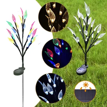 

LED Solar Tree Light Floral Willow Branch Flower Lamp Battery-Operated 20 Bulbs Garden Waterproof Inserting Flower Decoration