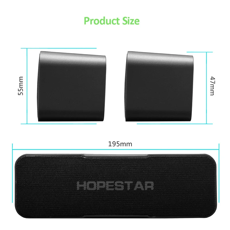 HOPESTAR H13 Bluetooth динамик MP3 динамик Bluetooth Звуковая система 3D стерео музыка Саундбар воспроизведение музыки прослушивание музыкальный плеер