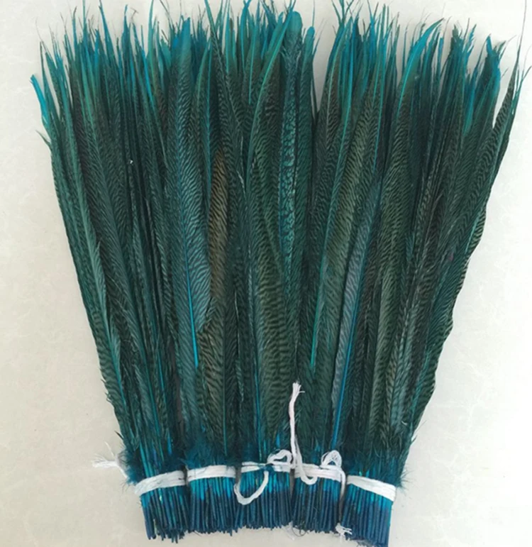 turquoise MFeather 70-75 см золотые перья фазана окрашенные красочные дамские хвосты фазана перо для карнавала украшения Плюмы - Цвет: turquoise