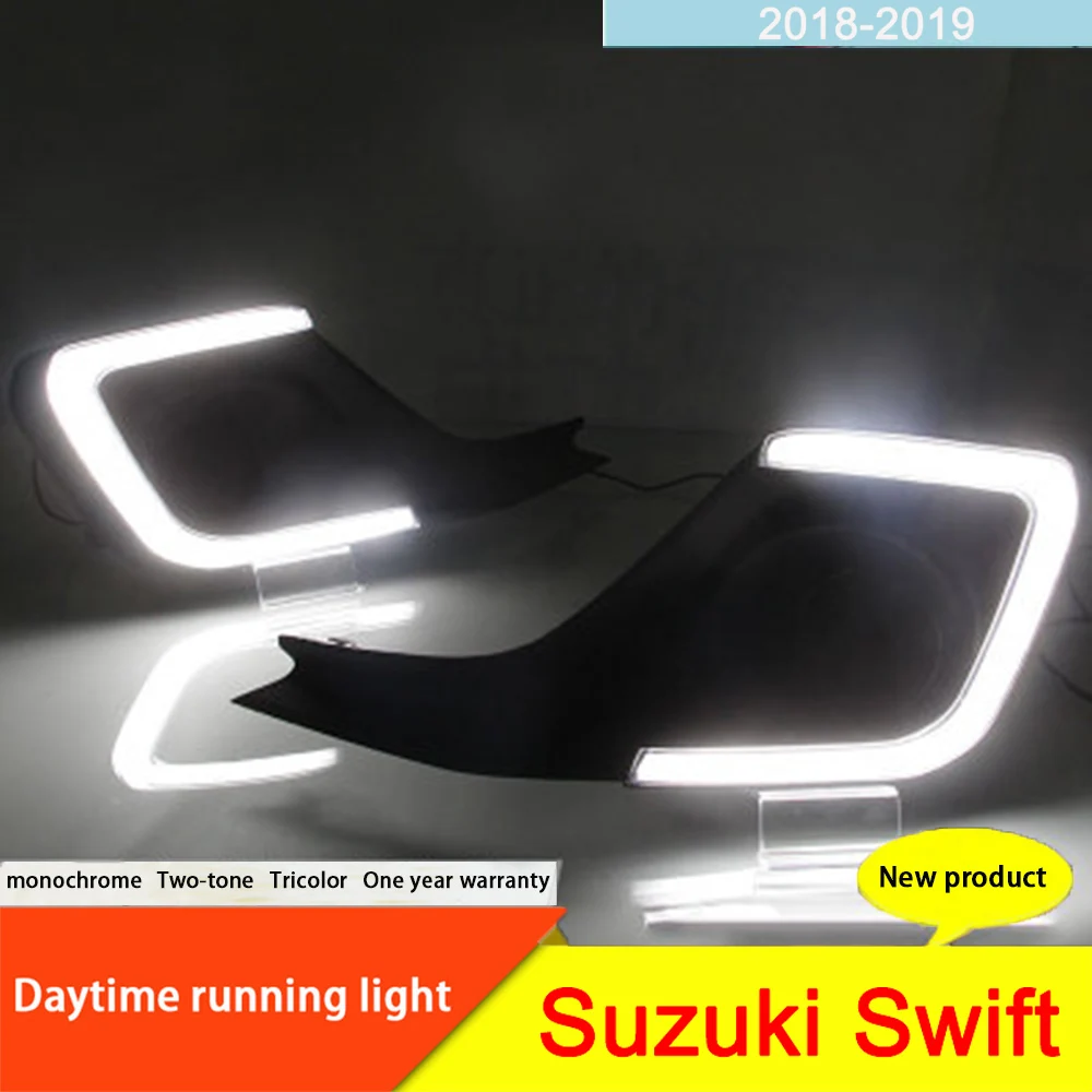 

2Pcs LED DRL For Suzu ki Swift Car LED DRL Daytime Running Light Fog Lamp Grille And Waterproof Wire Of Harness