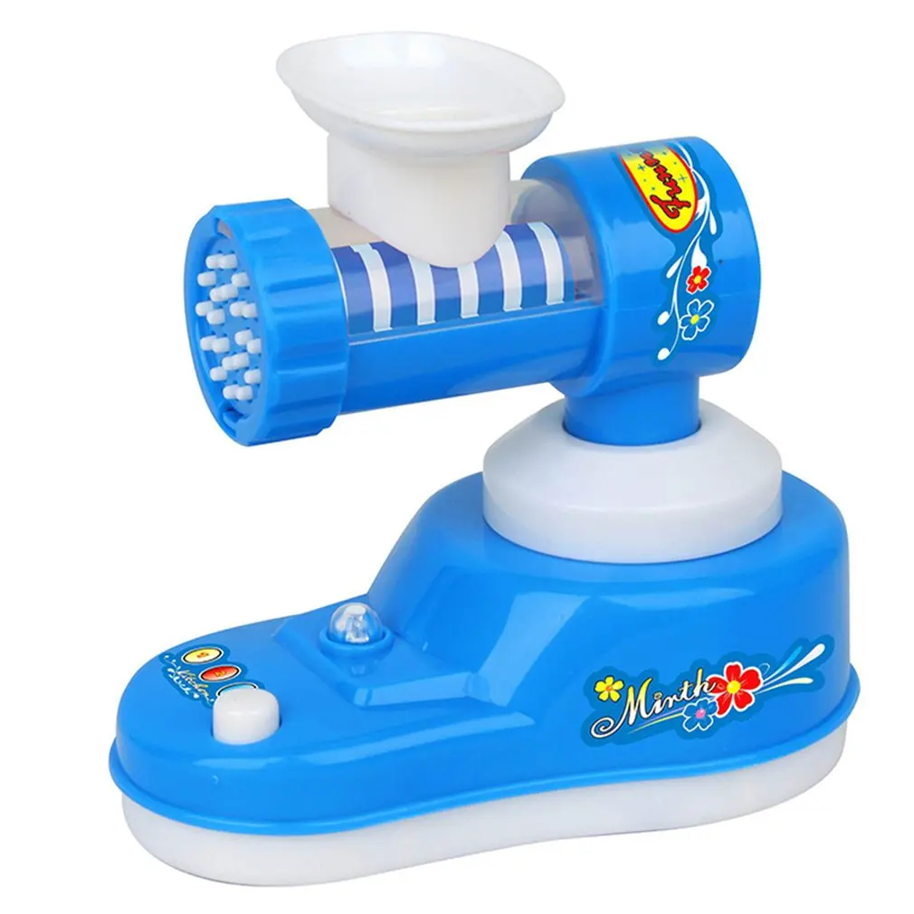 Children's Mini Kitchen Electric Toys Set Simulation Electric Furniture Small Household Appliances Girls Toys - Цвет: Blue Meat grinder