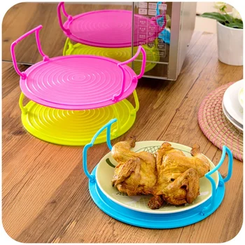 

Multicolor Hot Sale Microwave Oven Tray Double Layer Steam Cooking Rack Plastic Bowls Holder Kitchen Accessories
