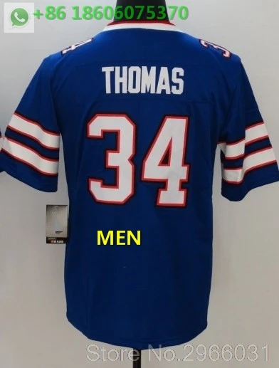 For men A+++ Качественная мужская футболка для взрослых Thurman Thomas 34 Zay Jones 11 Buffalo - Цвет: For men