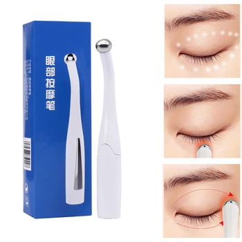 

2 In 1 Electric Eye Massager Anti Aging Wrinkle Eye Massager Pen Micro-current Massage Negative Ion Importing Eyes Care Device
