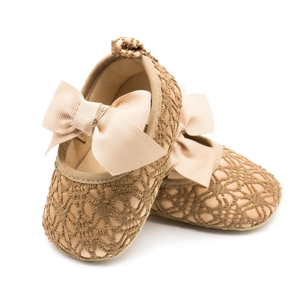 Для маленьких девочек обувь прекрасная Bowknot кожи двух цветов, женские нескользящие тапочки сникерсы на мягкой подошве для малышей; большие размеры;# p3