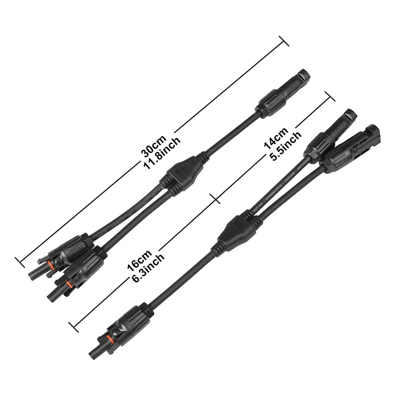 4 пары MC4 Солнечный y-разъем с длиной кабеля 30 см Mc 4 м/F розетка вилки соединительный кабель Разъемы Кабель для параллельного