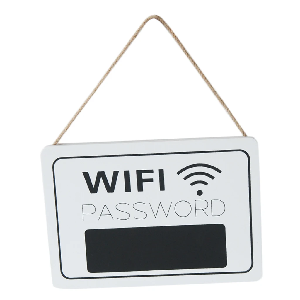 WiFi Password Sign - WiFi Password Hanging Board, Wall-Mount Wooden WiFi Sign for Home and Business