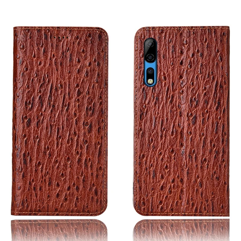 

Ostrich Pattern Genuine Leather Ultra Thin Card Slot Case For ZTE AXON 10 Pro/ZTE AXON 7 A2017/ZTE AXON 7 Mini Magnetic Case