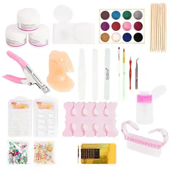

12 Colors Nail Glitter Powder Decoration Acrylic Nail For Beginners Acrylic Art Kit Pen Kit Art Tool Set Nail Brush Manicur Z6N1
