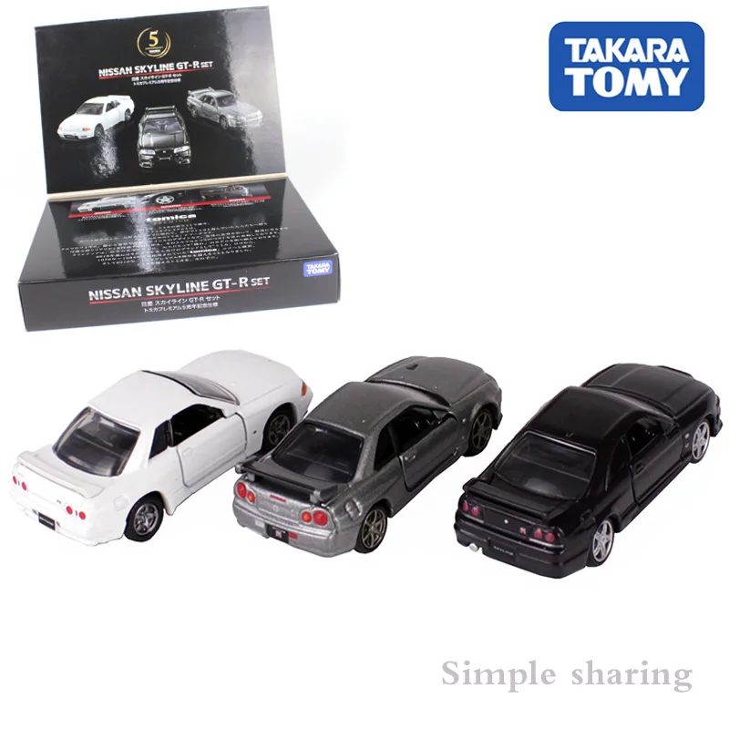 Takara tomy TOMICA NISSAN SKYLINE GTR BNR32 34 BCNR33 5-я Юбилейная модель комплект 1/62 популярная Забавная детская машина игрушки коллекционные