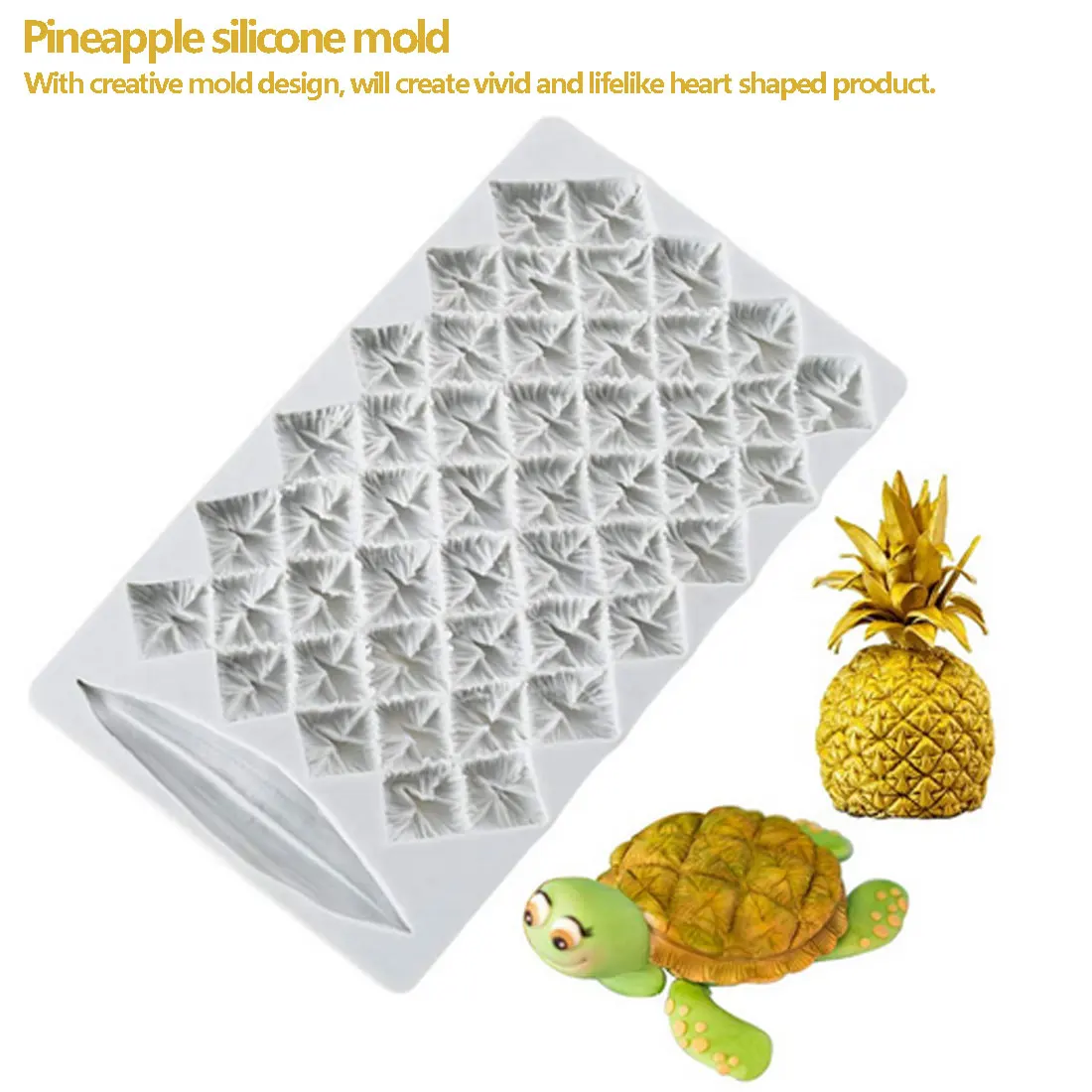 

1pc Silicone Cake Mold Pineapple Fondant Silicone Mold Biscuits Chocolate Mould Pastry Candy Molds Baking Cake Decorating Tools