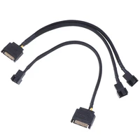 sata כבל שרוול SATA 15pin ל 2 כבלים מחברים מחשב הדרך 3pin 4pin מאוורר Power Adapter כבל מאריך חוט חוט שימושיים (2)