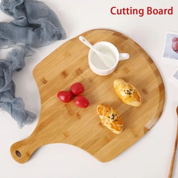 

Home Kitchen Bread Baking Tray Accessories Wood Pizza Peel Easy Clean Cutting Board For Cheese Fruit With Handle Paddle Spatula