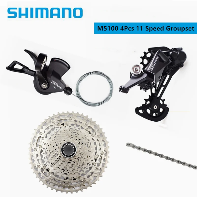 SHIMANO NEW DEORE M5100 M5120 M7000 11 Speed Groupset MTB Mountain Bike Contains Shift Lever Rear Dearilleur Cassette Chain | Спорт и