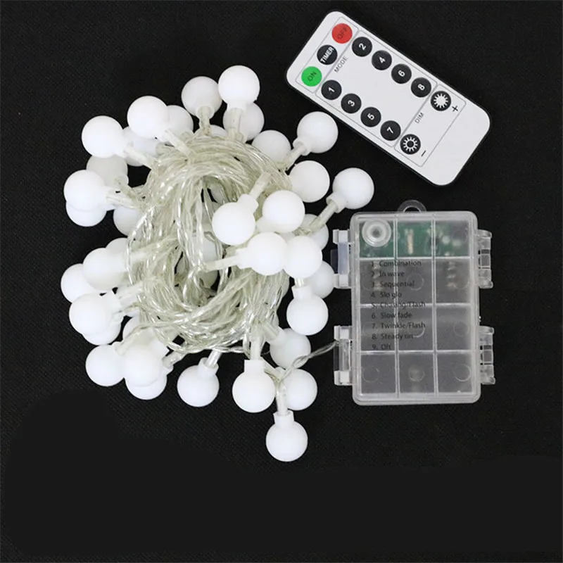 Christmas Lights Outdoor Light String Remote Control Waterproof Ball String Lighting Led Lights Decoration Luces De Navidad