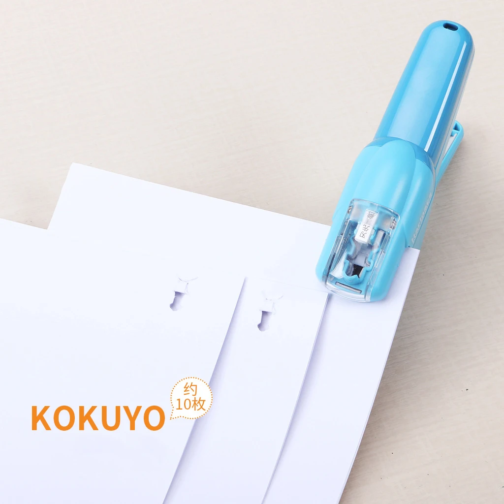 1pc Japan KOKUYO Harinacs Stapler-free Stapler Color Hand-held Stapler School&Office Stationery Supplies