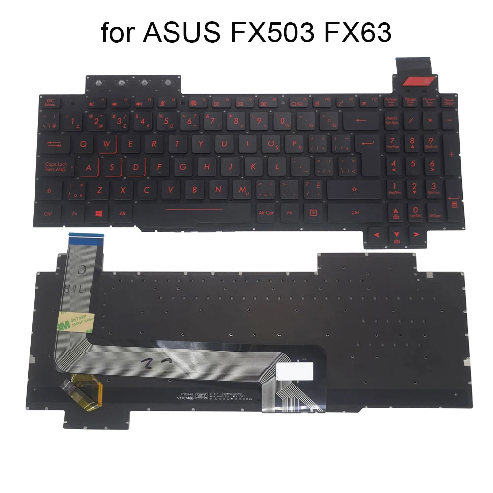 

Canadian French Backlight Keyboard For ASUS ROG FX503 FX503V FX503VD FX503VM NS52 FX63 CF Gaming Laptop Replacement Keyboards