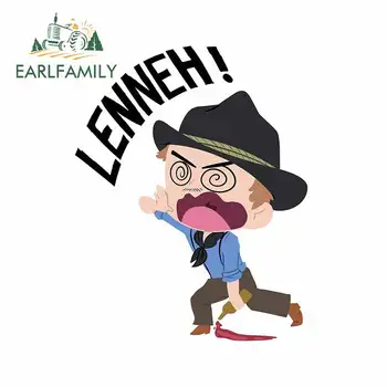 

EARLFAMILY 13cm x 10.2cm for Arthur Morgan Drunk Trunk Personality Car Stickers Waterproof Decoration Windshield Cartoon Decal