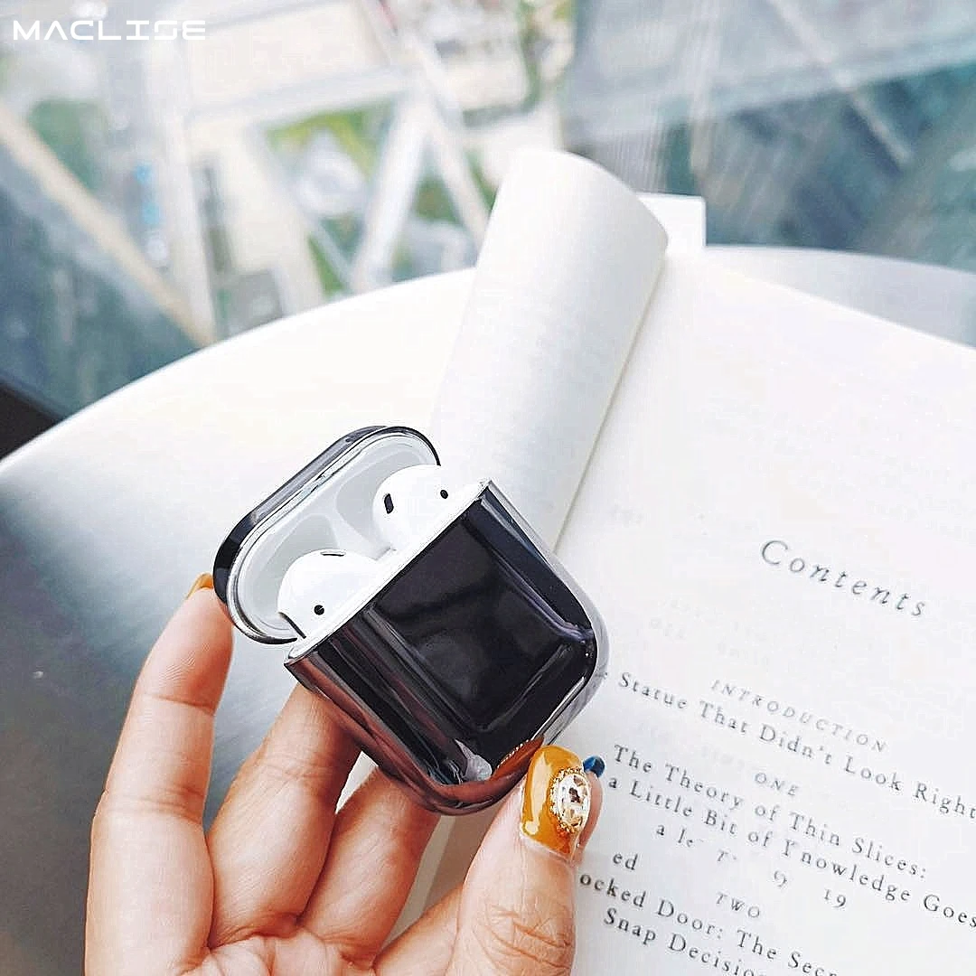 С гальваническим покрытием Жесткий Корпус для наушников для apple airpods чехол противоударный чехол для наушников Защитный чехол для зарядки airpod Чехол Коробка