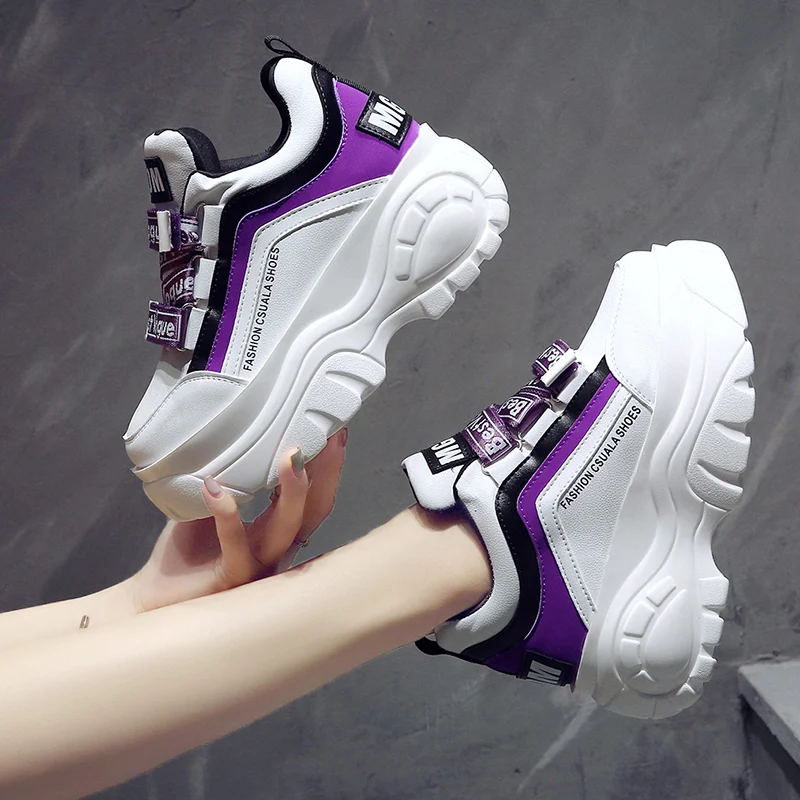 Women Casual PU Leather High Heel Sports ShoesShoes AliExpress