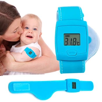 

2020 New product Digital Baby Intelligent Bluetooth Thermometer Smart Fevers Temperature Bracelet LCD Display for Kids Adults L5